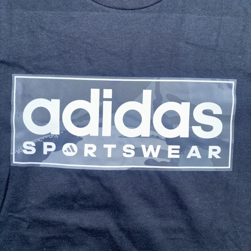 Adidas Sportswear Men's Med Camo Linear Graphic T-shirt